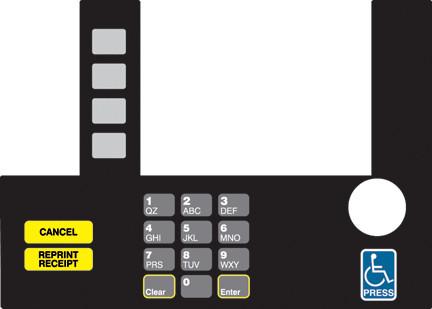 [GA-T50038-130A] GA-T50038-130A Infoscreen Keypad Overlay