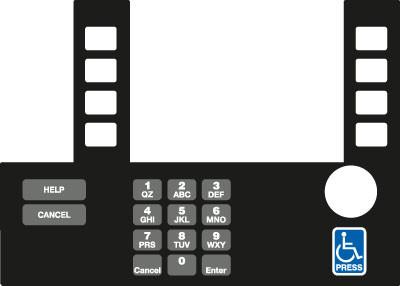 [GA-T50038-133A] GA-T50038-133A Infoscreen Keypad Overlay