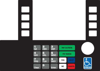 [GA-T50038-160A] GA-T50038-160A Infoscreen Keypad Overlay