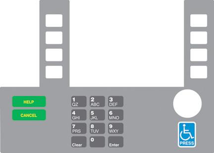 [GA-T50038-180A] GA-T50038-180A Infoscreen Keypad Overlay