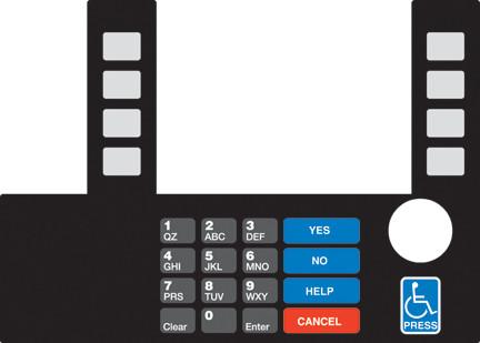 [GA-T50038-185A] GA-T50038-185A Infoscreen Keypad Overlay