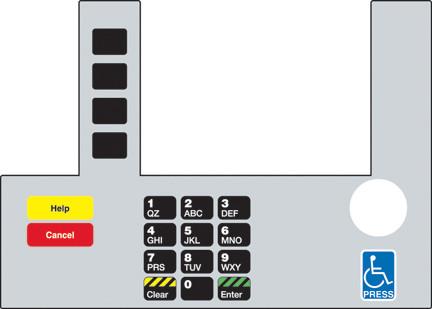 [GA-T50038-190A] GA-T50038-190A Infoscreen Keypad Overlay