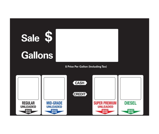 [DG3-DF42-GENR] DG3-DF42-GENR Vista Dialface Decal 4 Products Dual Price Generic/Custom