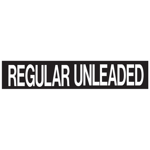 [D-103-01] D103-01 Pump Ad. Panel Decal - REGULAR UNLEADED