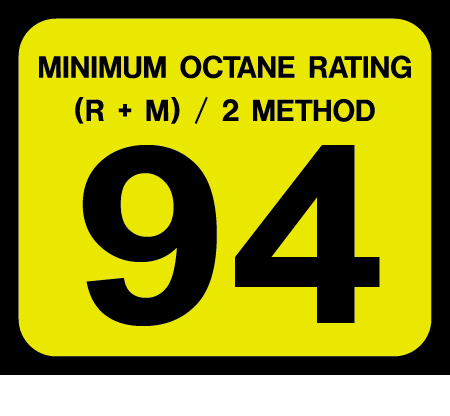 [D-20-94] D-20-94 Octane & Cetane Rating Decal - MINIMUM OCTANE...