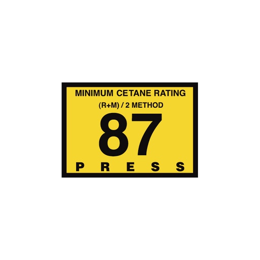 [D-28-87] D-28-87 Octane & Cetane Rating Decal - MINIMUM OCTANE...