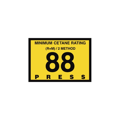 [D-28-88] D-28-88 Octane & Cetane Rating Decal - MINIMUM OCTANE...