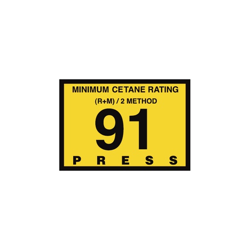 [D-28-91] D-28-91 Octane & Cetane Rating Decal - MINIMUM OCTANE...