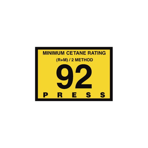 [D-28-92] D-28-92 Octane & Cetane Rating Decal - MINIMUM OCTANE...