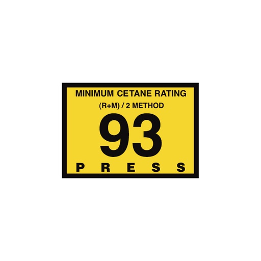 [D-28-93] D-28-93 Octane & Cetane Rating Decal - MINIMUM OCTANE...