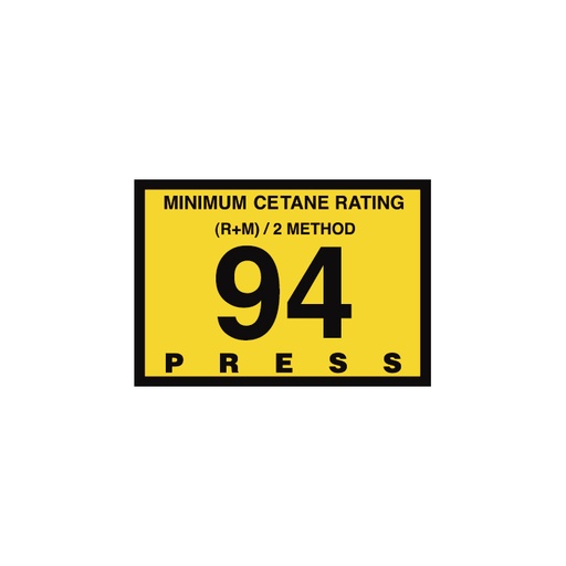 [D-28-94] D-28-94 Octane & Cetane Rating Decal - MINIMUM OCTANE...