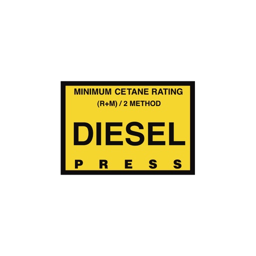 [D-28-DSL] D-28-DSL Octane & Cetane Rating Decal - MINIMUM OCTANE...