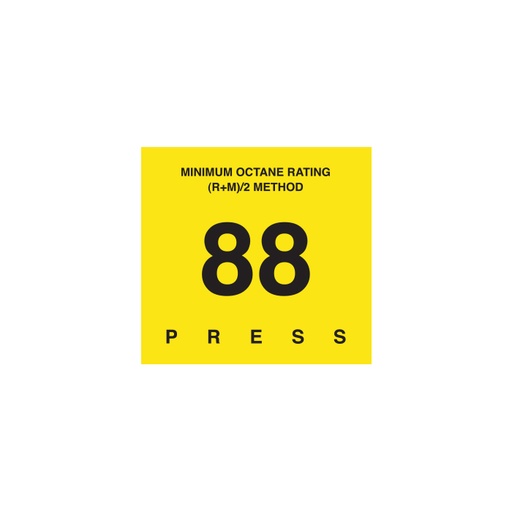 [D-29-88] D-29-88 Octane & Cetane Rating Decal - MINIMUM OCTANE...