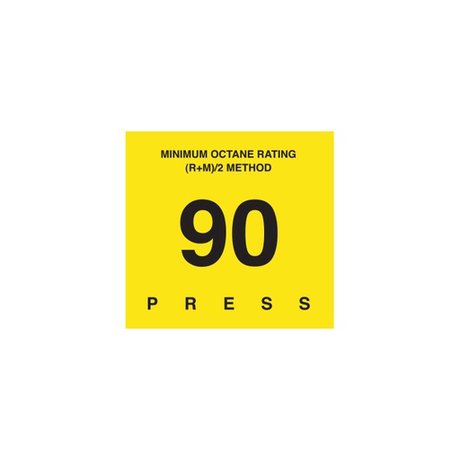 [D-29-90] D-29-90 Octane & Cetane Rating Decal - MINIMUM OCTANE...