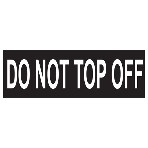 [D-31] D-31 Fueling Instructions Decal - DO NOT...