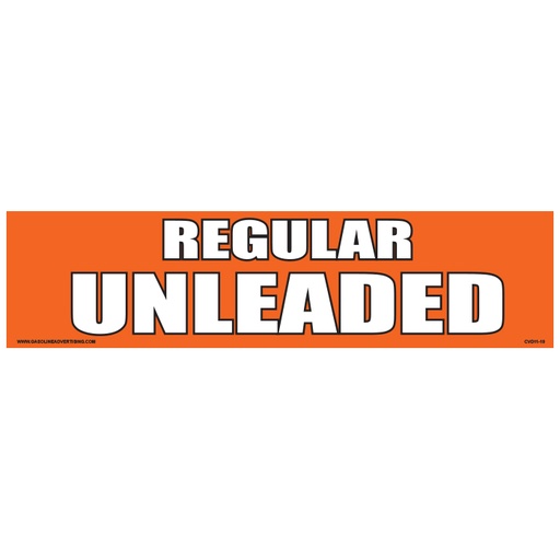 [D-385] D-385 Pump Ad. Panel Decal - REGULAR UNLEADED