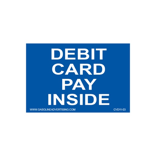 [D-39] D-39 Payment Decal - DEBIT CARD...