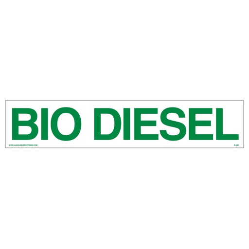 [D-461] D-461 Bio Diesel Decal - BIO DIESEL