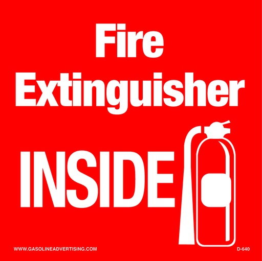 [D-640] D-640 Emergency & Fire Prevention Decal - Fire Extinguisher...