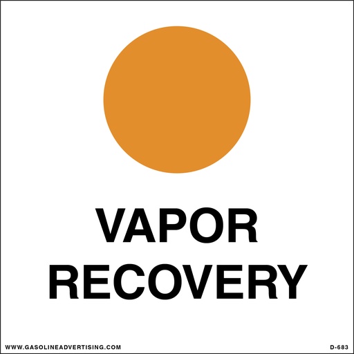 [D-683] D-683 - 6"W x 6"H - API Color Coded Decal - Vapor Recovery