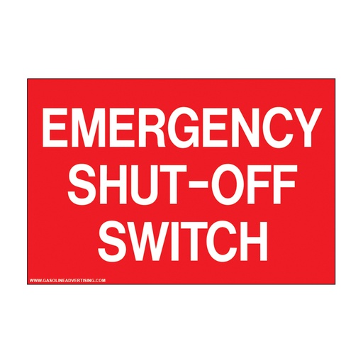 [D-801] D-801 Emergency & Fire Prevention Decal - EMERGENCY SHUT-OFF...