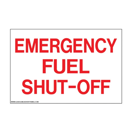 [D-803] D-803 Emergency & Fire Prevention Decal - EMERGENCY FUEL...