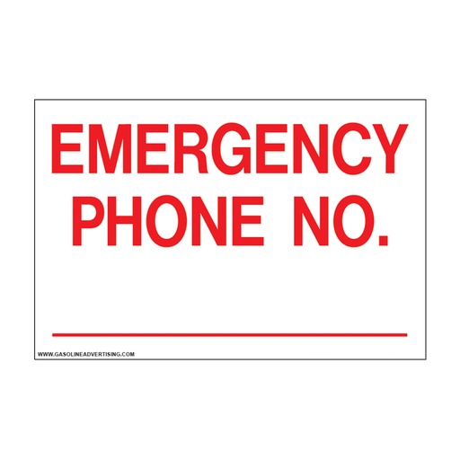 [D-805] D-805 Emergency & Fire Prevention Decal - EMERGENCY PHONE NO