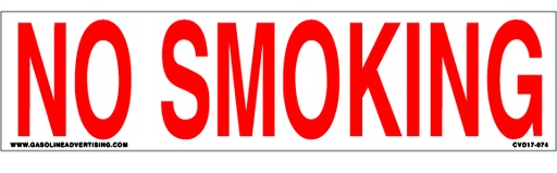 [CVD17-074] CVD17-074 - 8"W X 2"H - NO SMOKING Decal