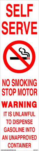 [CVD17-077] CVD17-077 - 6"W X 23.0"H - NO SMOKING... Decal