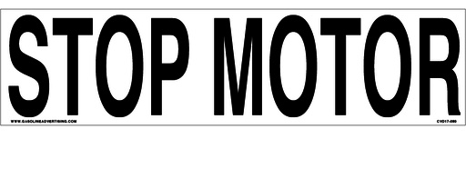 [CVD17-080] CVD17-080 - 12"W X 3"H - STOP MONITOR Decal