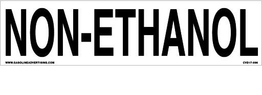 [CVD17-096] CVD17-096 - 12"W X 3"H - NON-ETHANOL Decal