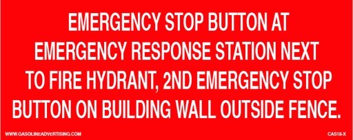 [CVD18-033] CVD18-033 - 10.0"W X 4.0"H - EMERGENCY STOP BUTTON... Decal