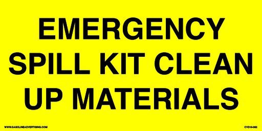 [CVD19-062] CVD19-062 - 12.0"W X 6.0"H - EMERGENCY SPILL... Decal