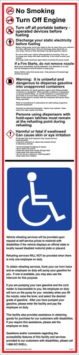 [D-901] D-901 Fueling Instruction Decal - NO SMOKING...