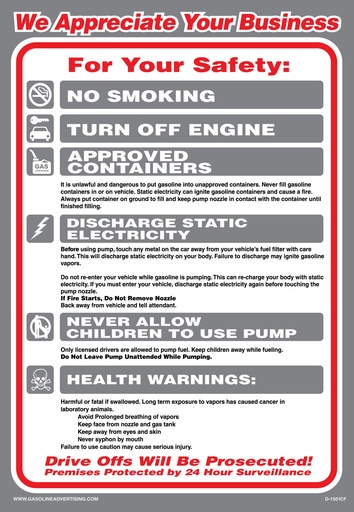 [D-1501CF] D-1501CF - FUELING INSTRUCTION DECAL