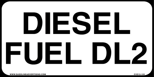 [CVD15-122] CVD15-122 - 6"W X 3"H - DIESEL FUEL DL2 Decal