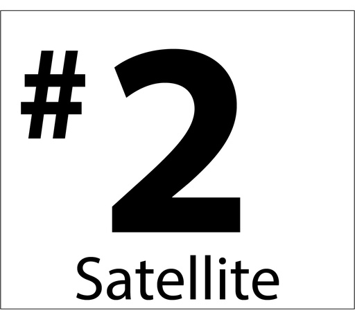 [D-43-SAT2-BW] D-43-SAT2-BW Miscellaneous Decal - #2 Satellite