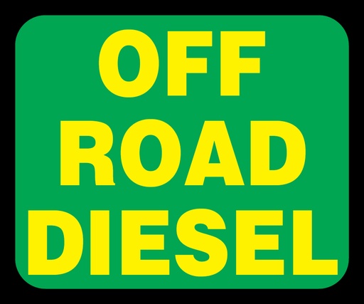 [D-20-ORD] D-20-ORD Octane & Cetane Rating Decal - OFF ROAD DIESEL