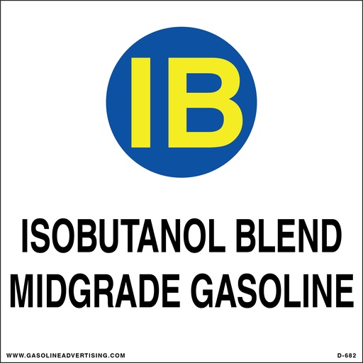 [D-682] D-682 API Color Coded Decal - ISOBUTANOL BLEND GASOLINE