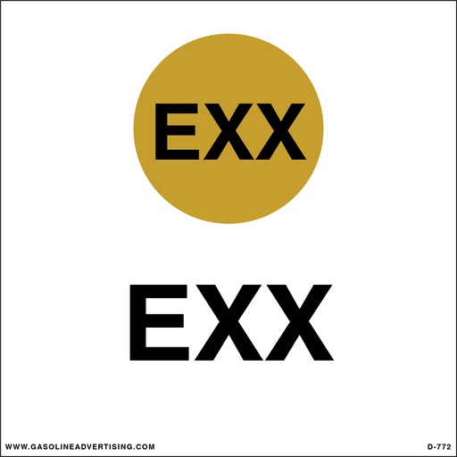 [D-772] D-772 API Color Coded Decal - EXX