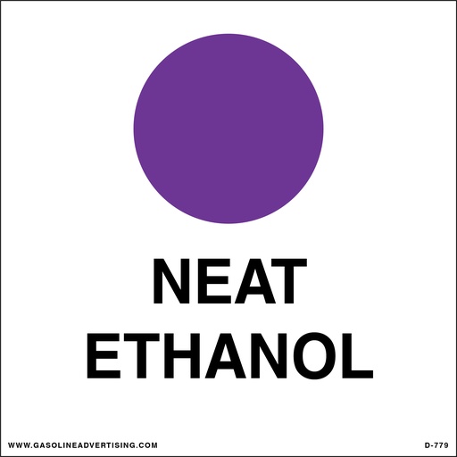 [D-779] D-779 API Color Coded Decal - NEAT ETHANOL