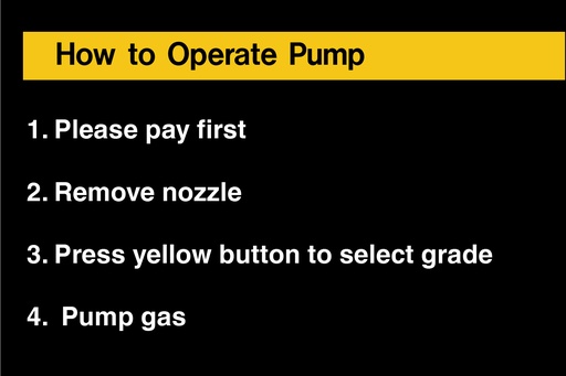 [D-725C] D-725C Fueling Instruction Decal - HOW TO OPERATE...