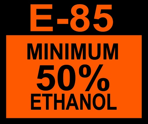 [D-20-E85-50] D-20-E85-50 Octane & Cetane Rating Decal - E85 50%...