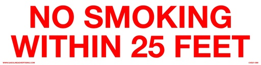 [CVD21-089] CVD21-089 - 12.0"W X 3.0"H - NO SMOKING DECAL