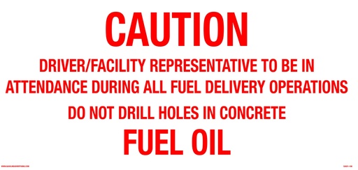 [CAS21-108] CAS21-108 - 20"W X 10"H CAUTION FUEL OIL Aluminum Sign