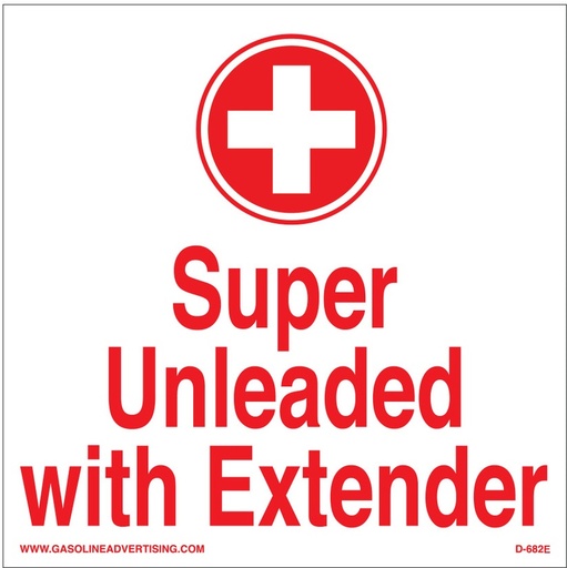 [D-682E] D-682E API Color Coded Decal - SUPER UNLEADED WITH EXTENDER
