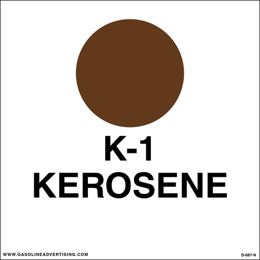 [D-687-N] D-687-N API Color Coded Decal - K-1 KEROSENE