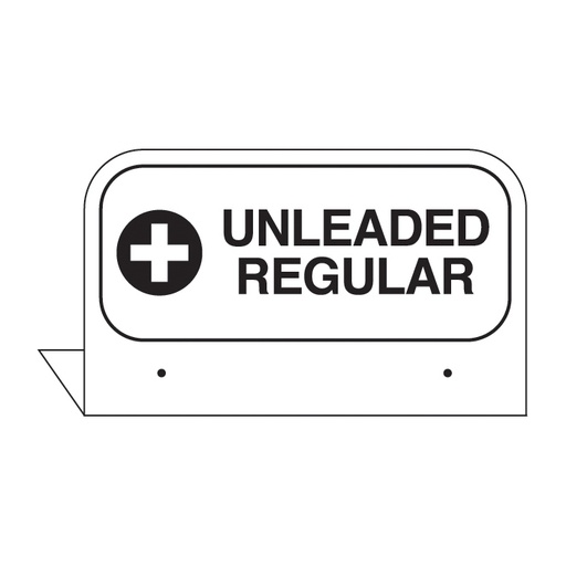 [FPI-12-O] FPI-12-O -  3.5" x 2.625" Fill Pipe ID Tag "UNLEADED REGULAR"