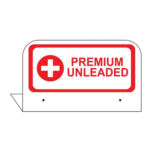 [FPI-18] FPI-18 -  3.5" x 2.625" Fill Pipe ID Tag "PREMIUM UNLEADED"
