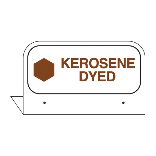 [FPI-65-O] FPI-65-O -  3.5" x 2.625" Fill Pipe ID Tag "DYED KEROSENE"